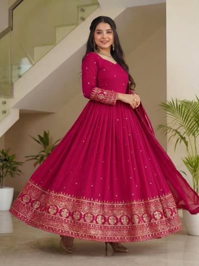 DVD ON5093 BY DVD DESIGNER SILK GOWN WHOLESALER IN INDIA